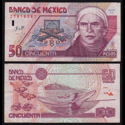 MEXIKO - MEXICO - 50 Peso 1999 Serie CZ Pick 107d F/VF (4/3) (21234