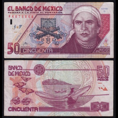 MEXIKO - MEXICO - 50 Peso 1992 Serie Q Pick 101 F/VF (4/3) (21235