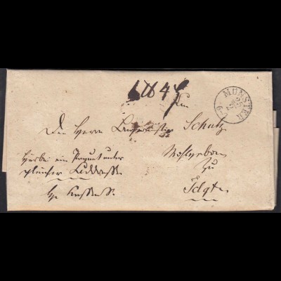 Vorphila Brief 1838 MÜNSTER K1 an Bürgermeister Schulz TELGTE (27331