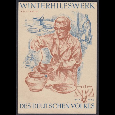 WHW Propaganda Tür Aufkleber Vignette NOVEMBER 1938/39 DES DEUTSCHEN VOLKES 