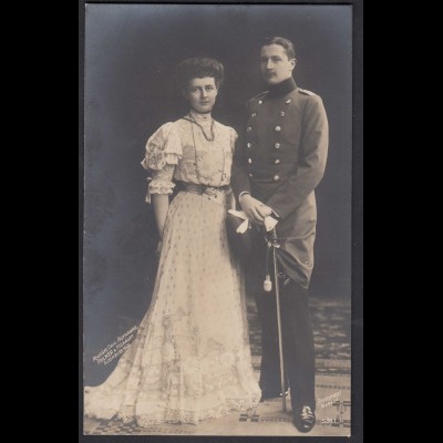 AK Foto Preussen Prinz Eitel Friedrich und Gemahlin Sophie Charlotte (27416