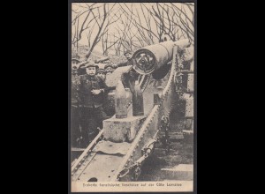AK 1.WK Eroberte französische Geschütze auf der Cote Lorraine 1916 (27418