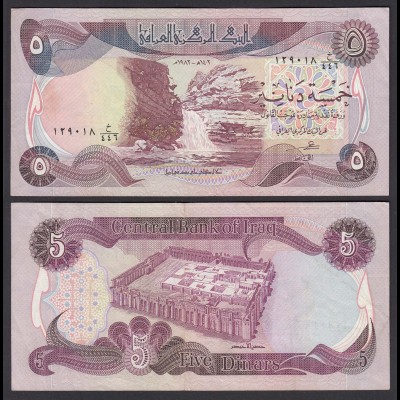 Irak - Iraq 5 Dinar Banknote 1980/1 Pick 70a sig.21 XF (2) (27497