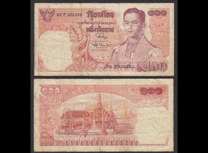 Thailand - Siam 100 Bath ND (1969-78) Rama IX. sig 44 Pick 85 F- (4-) (27532