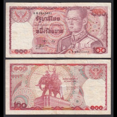 Thailand - Siam 100 Bath ND (1978) Rama IX. sign 56 Pick 89 F/VF (3/4) (27538