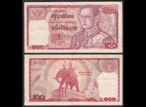 Thailand - Siam 100 Bath ND (1978) Rama IX. sign 61 Pick 89 VF (3) (27548
