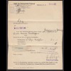 Rottweil Württemberg Amtsgericht 1933 Dienstbrief Gerichtskosten EF 129 (21697