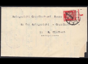 1927 Neuss - M.Gladbch Grundbuchblatt Büttgen-Linning EF Mi 107 UR