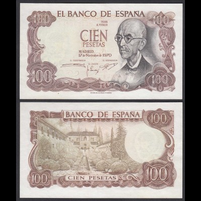 SPANIEN - SPAIN 100 Pesetas Banknote 1970 Pick 152a ca. XF (2) (27614
