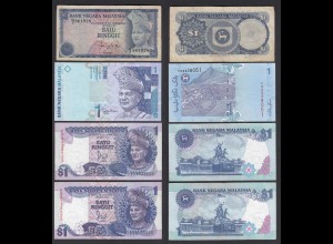 Malaysia 4 Stück Banknoten á 1 Ringit (27637