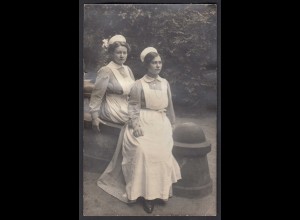 AK Foto Krankenschwestern 1913 gelaufen (27657