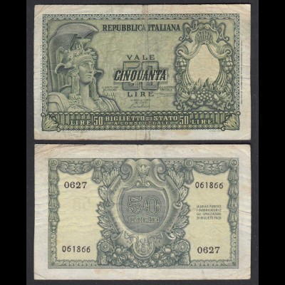 Italien - Italy - 50 Lire 1951 Banknote Pick 91a F (4) (27712