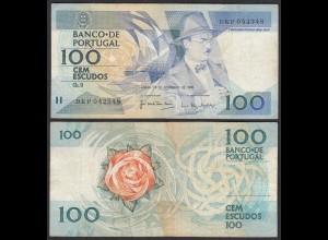 Portugal - 100 Escudos Banknote 24.11.1988 Pick 179f VF (3) (27734