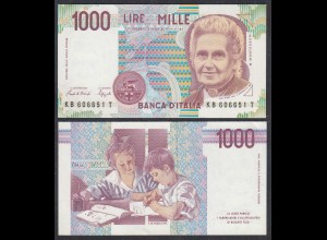 Italien - Italy 1000 Lire Banknote 1990 Pick 114a aUNC (1-) (27749