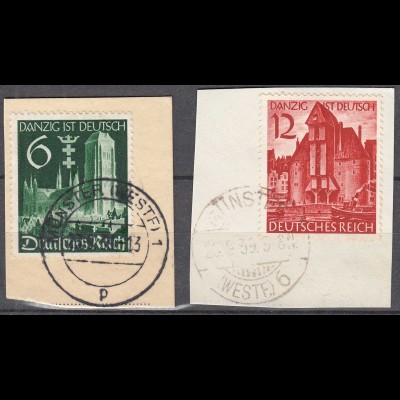 Deutsches Reich 3.Reich 1939 Michel 714-15 Briefstück gestempelt (27811