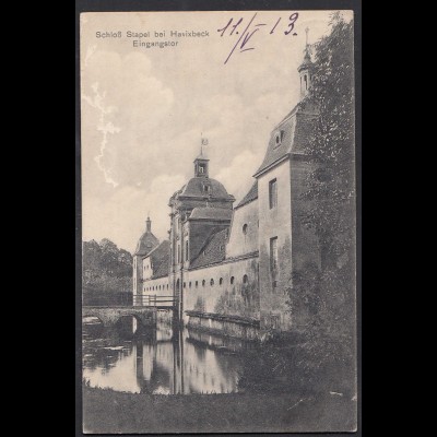 AK Schloss Stapel Eingangstor bei Havixbeck bei Coesfeld Münster 1913 (65001