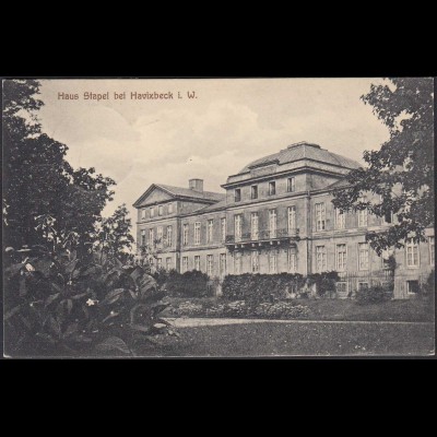 AK Schloss Stapel Front bei Havixbeck bei Coesfeld Münster 1911 (65012