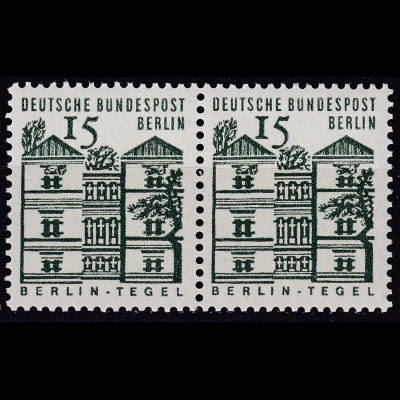 BERLIN - 15 Pfennig Bauwerke im Paar postfrisch Mi. 243 MNH (65047