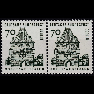 BERLIN - 70 Pfennig Bauwerke im Paar postfrisch Mi. 248 MNH (65049