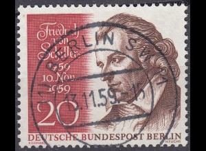 BERLIN - 20 Pfennig Schiller 1959 Mi.190 Vollstempel (65051