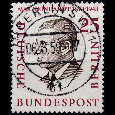 BERLIN - 25 Pfennig Max Reinhard 1957 Mi.169 Vollstempel (65052