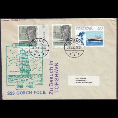 Färöer - Faeroe Islands TORSHAVN SSS Gorch Fock zu Besuch 1982 (65099