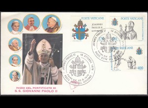 Vatican City - FDC 1979 Pope John Paul the 2nd Michel 736-38 (65111