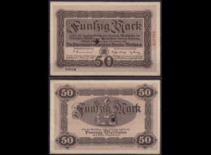 50 Mark 1918 Münster Landesbank Provinz Westfalen 6-stellig Reihe B (65170