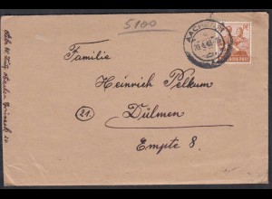 Aachen 1948 Brief mit Inhalt nach Dülmen Empte (65206