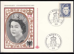 Queen Elisabeth II. of England visits Germany 1965 J.F. Kennedy stamp (65209