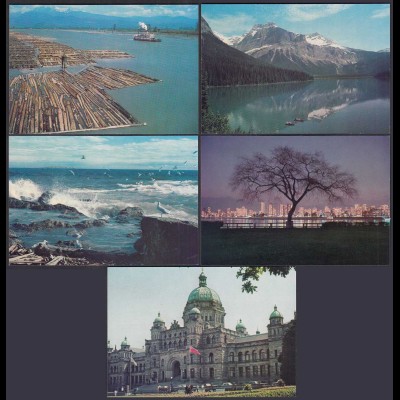 Kanada - Canada 5 Stück diff.Pre-stamped Postcards Postal Stationery (65242