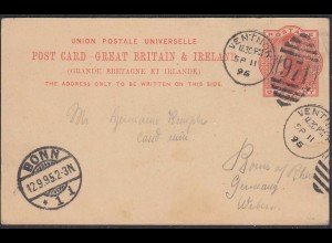 Grossbritannien - Great Britain UK 1895 VENTNOR Postal Stationery 1 P. (65353