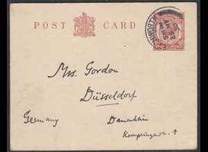 Great Britain UK Postal Stationery Postcard Threehalf P. Letchworth 1930 (65356
