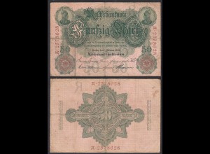 Reichsbanknote 20 Mark 1908 Ro. 32 F (4) R/A (27903