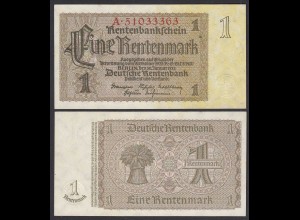 Rentenbankschein Deutsches Reich 1 Rentenmark 1937 Ros 166b aUNC (1-) (28248
