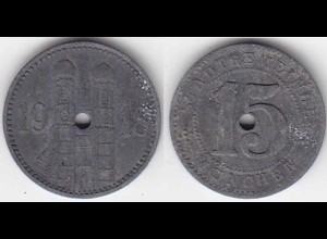 15 Pfennig Notgeld Münze München 1918 Zink (4076
