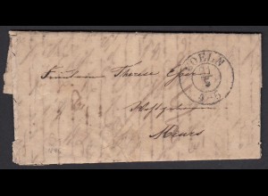 COELN Vorphila Brief 1845 mit umfangreichen Inhalt Preussen (23472