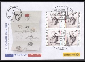 Deutsche Post Original Ausstellungsbrief 1998 Paris (87036