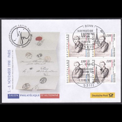 Deutsche Post Original Ausstellungsbrief 1998 Paris (87036