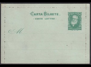 Brasilien - Brazil 1884 green 200 Reis Letter Card ungebraucht unused (28452