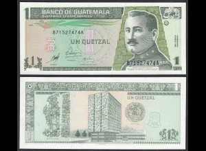 Guatemala 1 Quezal Banknote 1998 UNC (1) Pick 99 (28536