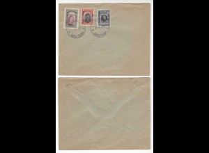 BULGARIA 1917 - 3 Stamps canceled on envelope (28596