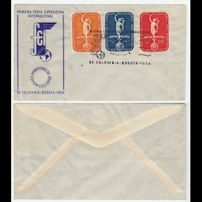 COLOMBIA 1954 FIRST DAS COVER International Fair and Exhibition set (28631