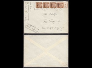 Deutsche Besetzung 2.WK Elsass Brief v.Strassburg 1940 mit Mi. 1 Mef. (28753