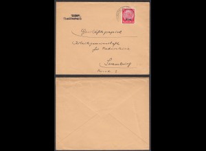 Deutsche Besetzung 2.WK Elsass Brief v.Tiefenbach 1940 mit 12 Pfg. Mi.7 EF