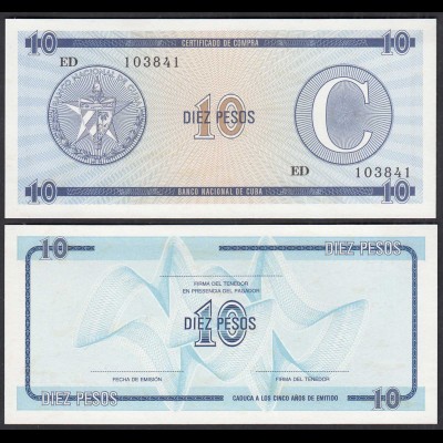 Kuba - Cuba 10 Peso Foreign Exchange Certificates 1985 Pick FX14 UNC (1) (28792