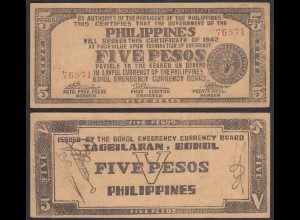 Philippines 5 Centavos 1942 WWII Emergency Note nice condition (28819
