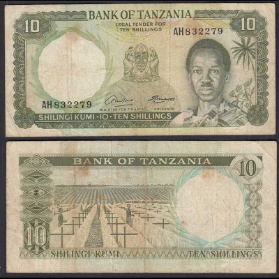 TANSANIA - TANZANIA 10 Schilling (1966) Pick 2a F (4) (28832