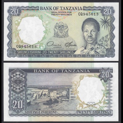 Tansania - Tanzania 20 Shillings (1966) Pick 3d UNC (1) (28837
