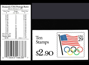 USA United States of America Booklet MH 0-143 postfrisch ** MNH (28858